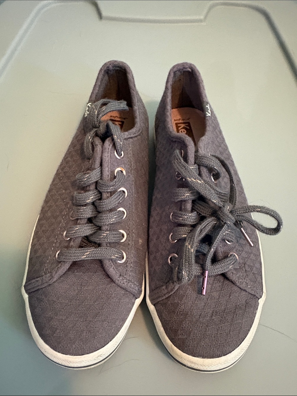 Keds Women Quilted Gray Casual Sneakers